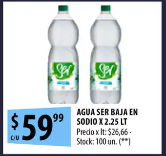 Punto Mayorista Agua Ser Baja En Sodio x 2.25 lt oferta