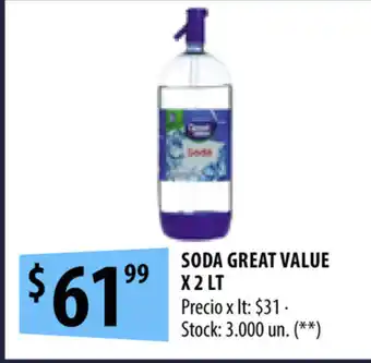 Punto Mayorista Soda Great Value x 2 lt oferta