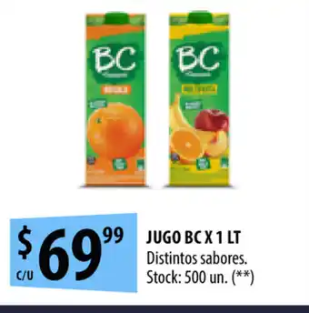 Punto Mayorista Jugo Bc x 1lt oferta