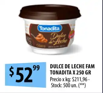 Punto Mayorista Dulce de Leche Fam Tonadito x 250 gr oferta