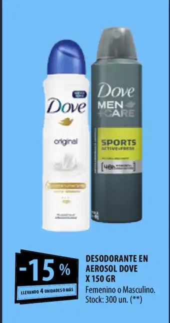 Punto Mayorista Desodorante en Aerosol Dove x 150 gr oferta