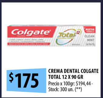 Punto Mayorista Crema Dental Colgate Total 12 x 90 gr oferta
