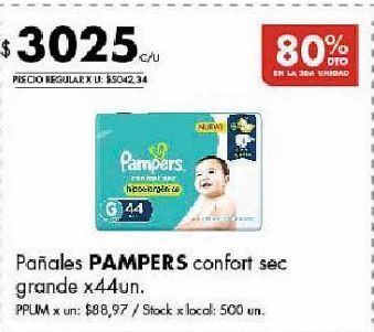 Disco Pañales pampers oferta