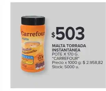 Carrefour Malta torrada instantáneo carrefour oferta