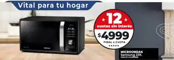 Supermayorista Vital Microondas samsung 23lt. oferta