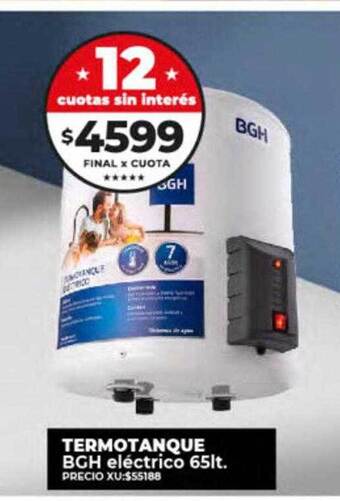 Supermayorista Vital Termotanque bgh eléctrico 65lt oferta