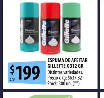 Punto Mayorista Espuma De Afeitar Gillette x 312 gr oferta