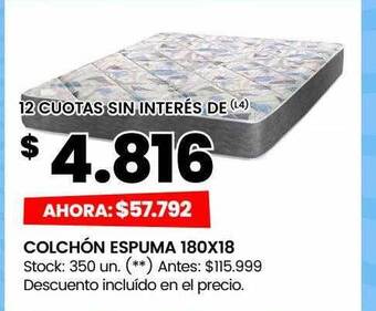 Changomas Colchón espuma 180x18 oferta