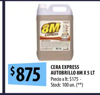 Punto Mayorista Cera Express Autobrillo 8m x 5 lt oferta