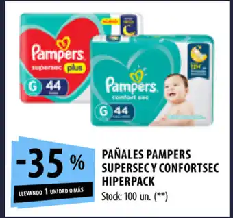 Punto Mayorista Pañales Pampers Supersec y Confortsec Hiperpack oferta