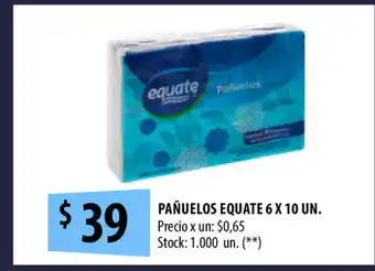 Punto Mayorista Pañuelos Equate 6 x 10 un oferta