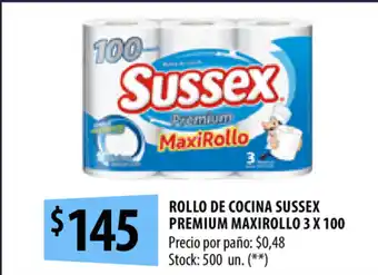 Punto Mayorista Rollo de Cocina Sussex Premium Maxirollo 3 x 100 oferta