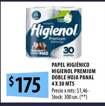 Punto Mayorista Papel Higiènico Higienol Premium Doble Hoja Panal 4 x 30 mts oferta