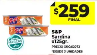 Supermayorista Vital S&P Sardina 125gr oferta