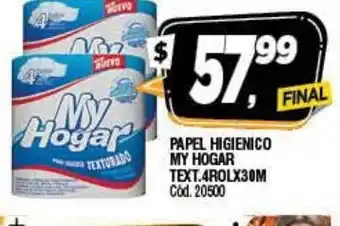 Supermercados Yaguar My Hogar Papel Higienico Tex 4Rolx30m oferta