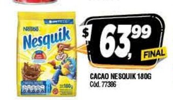 Supermercados Yaguar Nesquik Cacao 180g oferta