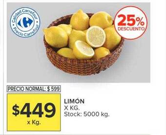 Carrefour Limón oferta