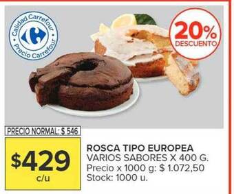 Carrefour Rosca tipo europea oferta