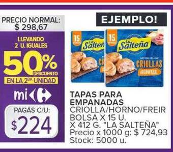 Carrefour Tapas para empanadas oferta