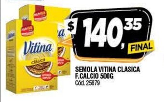 Supermercados Yaguar Vitina Semola Clasica F.Calcio 500g oferta