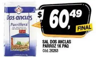 Supermercados Yaguar Dos Anclas sal Parroz 1k Paq oferta