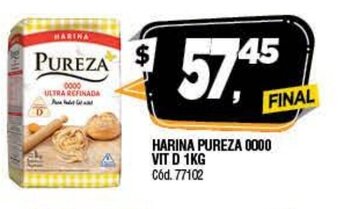 Supermercados Yaguar Pureza Harina 0000 Vit D 1kg oferta