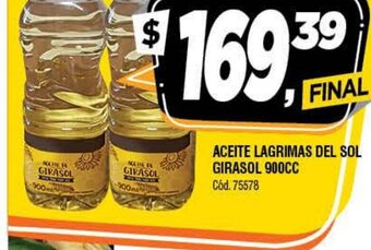 Supermercados Yaguar Aceite Lagrimas Del Sol Girasol 900cc oferta