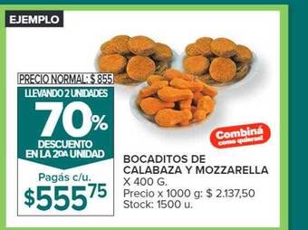 Carrefour Bocaditos de calabaza y mozzarella oferta