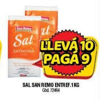 Supermercados Yaguar Sal San Remo Entref 1 kg oferta