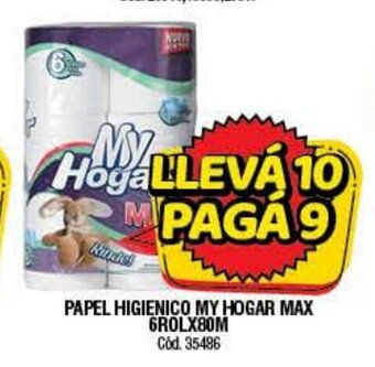 Supermercados Yaguar Papel Higienico My Hogar Max 6RolX80M oferta
