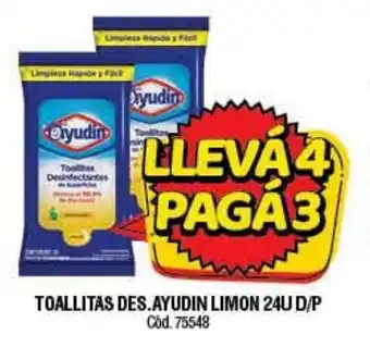 Supermercados Yaguar Toallitas Des.Ayudin Limon 24u oferta