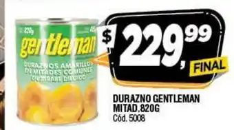 Supermercados Yaguar Durazno Gentleman mitad. 820g oferta