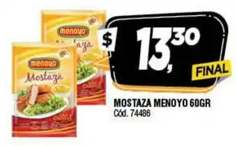 Supermercados Yaguar Mostaza Menoyo 60gr oferta