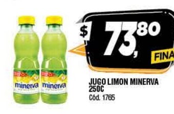Supermercados Yaguar Jugo Limon Minerva 250c oferta