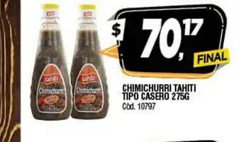 Supermercados Yaguar Chimichurri Tahiti Tipo Casero 275g oferta