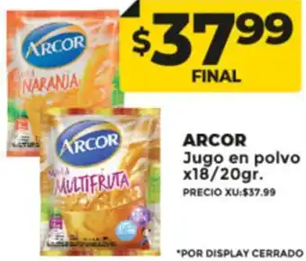 Supermayorista Vital Arcor Jugo en Polvo 18/20g oferta