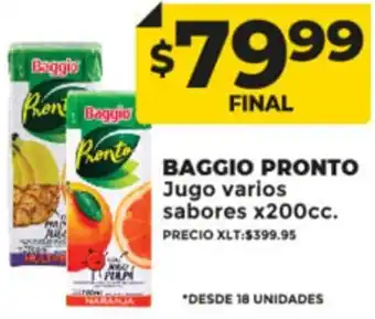 Supermayorista Vital Baggio Pronto Jugo Varios Sabores 200cc oferta