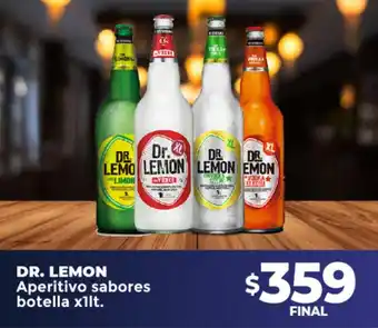 Supermayorista Vital Dr. Lemon Aperitivo Sabores Botella 1lt oferta