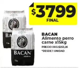 Supermayorista Vital Bacan Alimento Perro Carne 15kg oferta