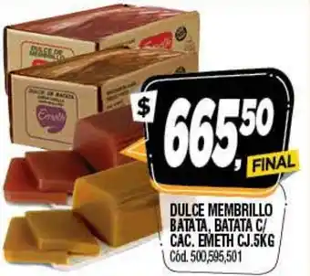 Supermercados Yaguar Dulce Membrillo batata oferta