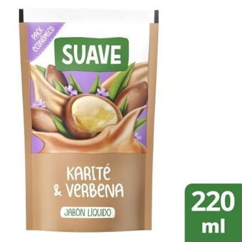 Super MAMI Jabon liquido suave karite y verbena x 220 ml. oferta