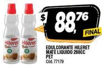 Supermercados Yaguar Edulcorante Hileret Mate Liquido 200cc Pet oferta