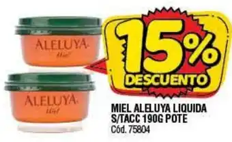 Supermercados Yaguar Miel Aleluya Liquida S/Tacc 190g Pote oferta