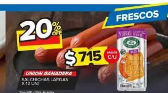 Carrefour Maxi Salchichas union ganadera oferta