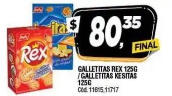 Supermercados Yaguar Galletitas Rex 125g oferta