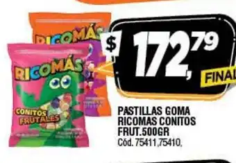 Supermercados Yaguar Pastillas Goma Ricomas Conitas Frut.500gr oferta