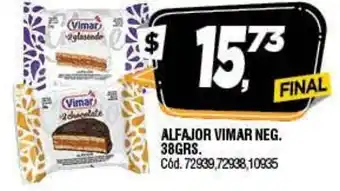Supermercados Yaguar Alfajor Vimar Neg. 38grs oferta