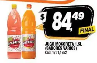 Supermercados Yaguar Jugo Mocoreta 1,5L oferta