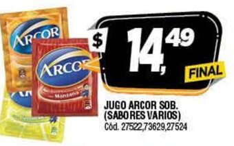 Supermercados Yaguar Jugo Arcor Sob. oferta