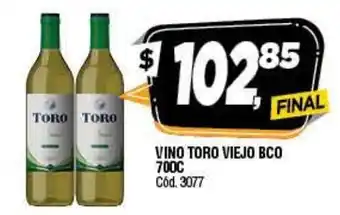 Supermercados Yaguar Vino Toro Viejo Bco 700c oferta